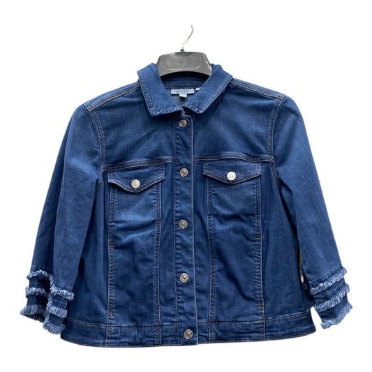 Jacket Denim By Chicos In Blue, Size:M