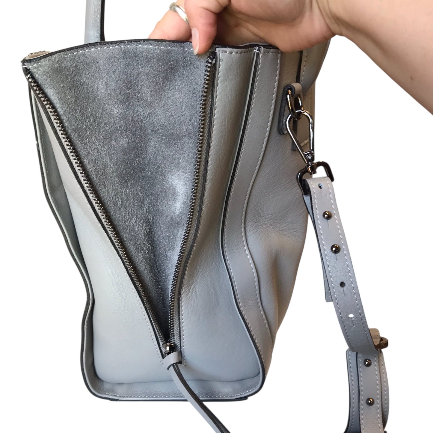 Handbag Designer By Valentino-Mario In Grey, Size:Large