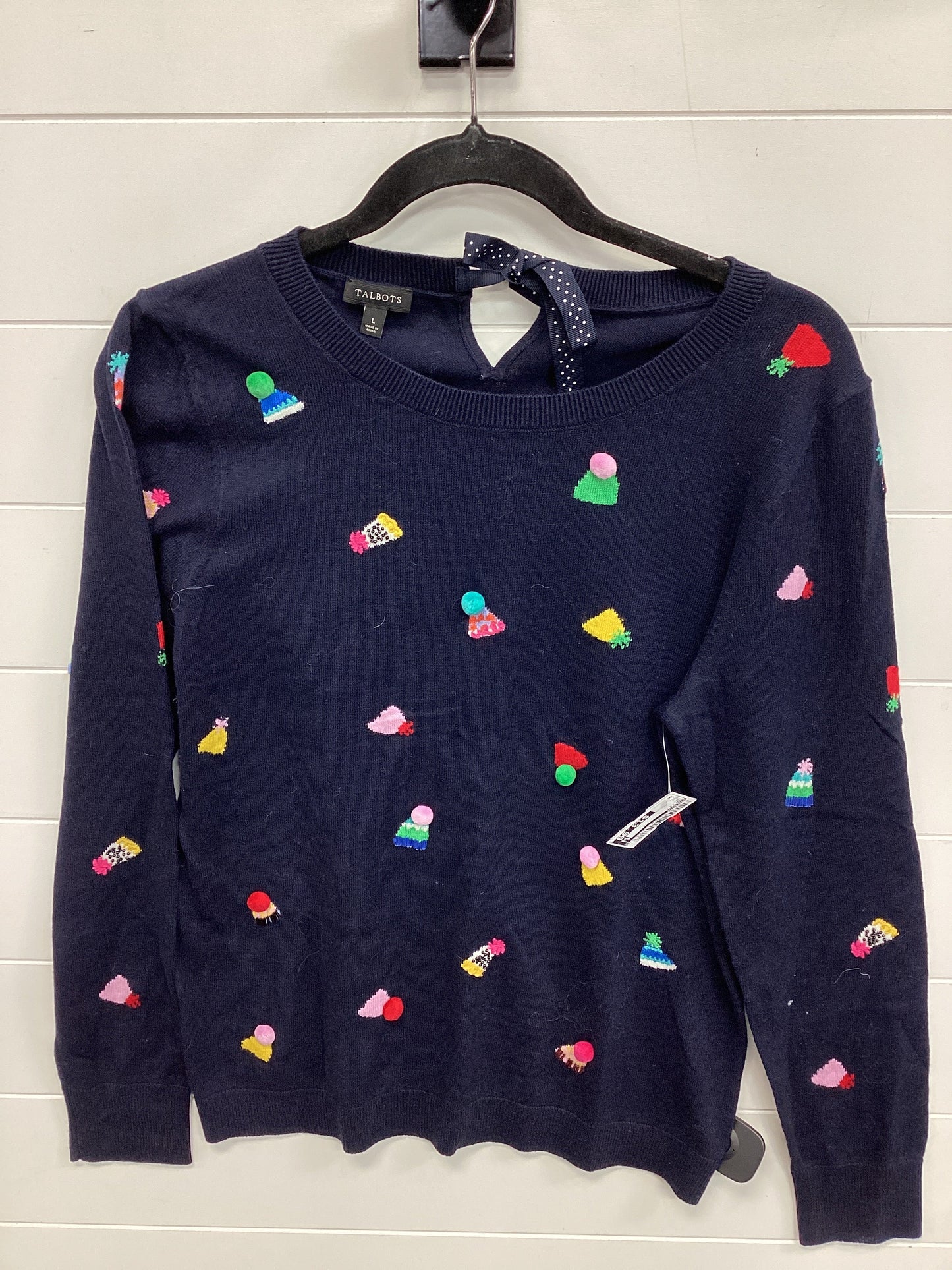 Top Ls By Talbots In Navy, Size:L