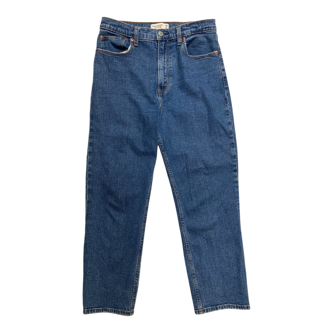 Jeans Straight By Abercrombie And Fitch In Blue Denim, Size:10