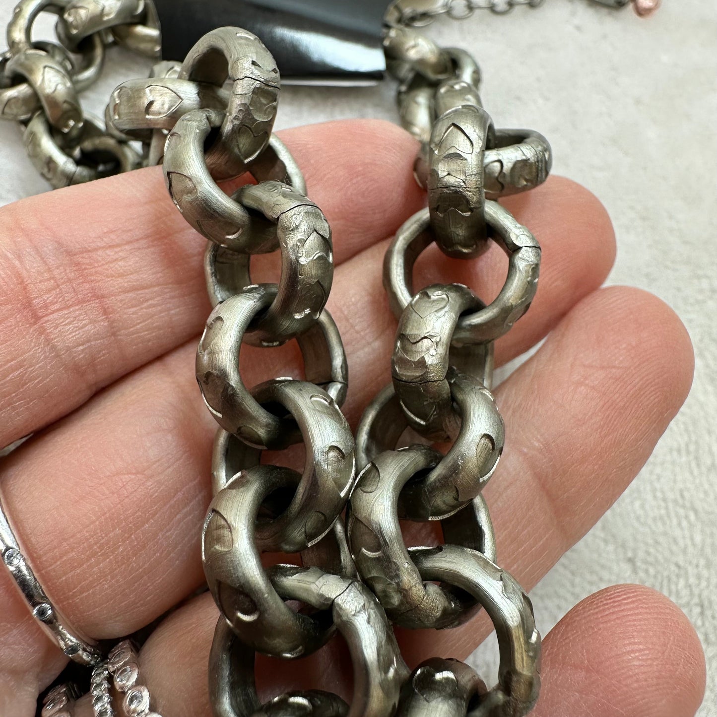 Chunky silver Necklace By Sabika