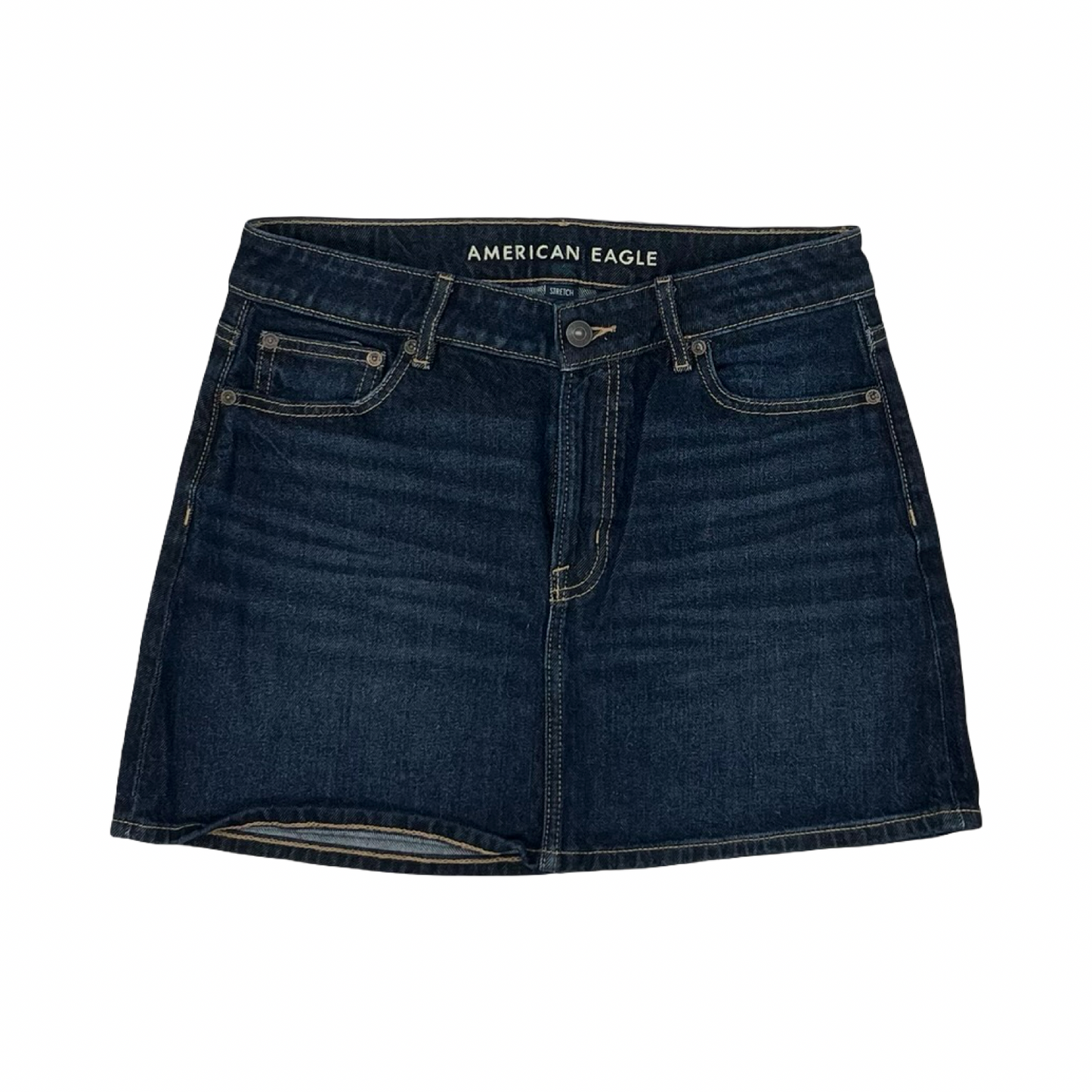 Skirt Mini & Short By American Eagle In Blue Denim, Size:4