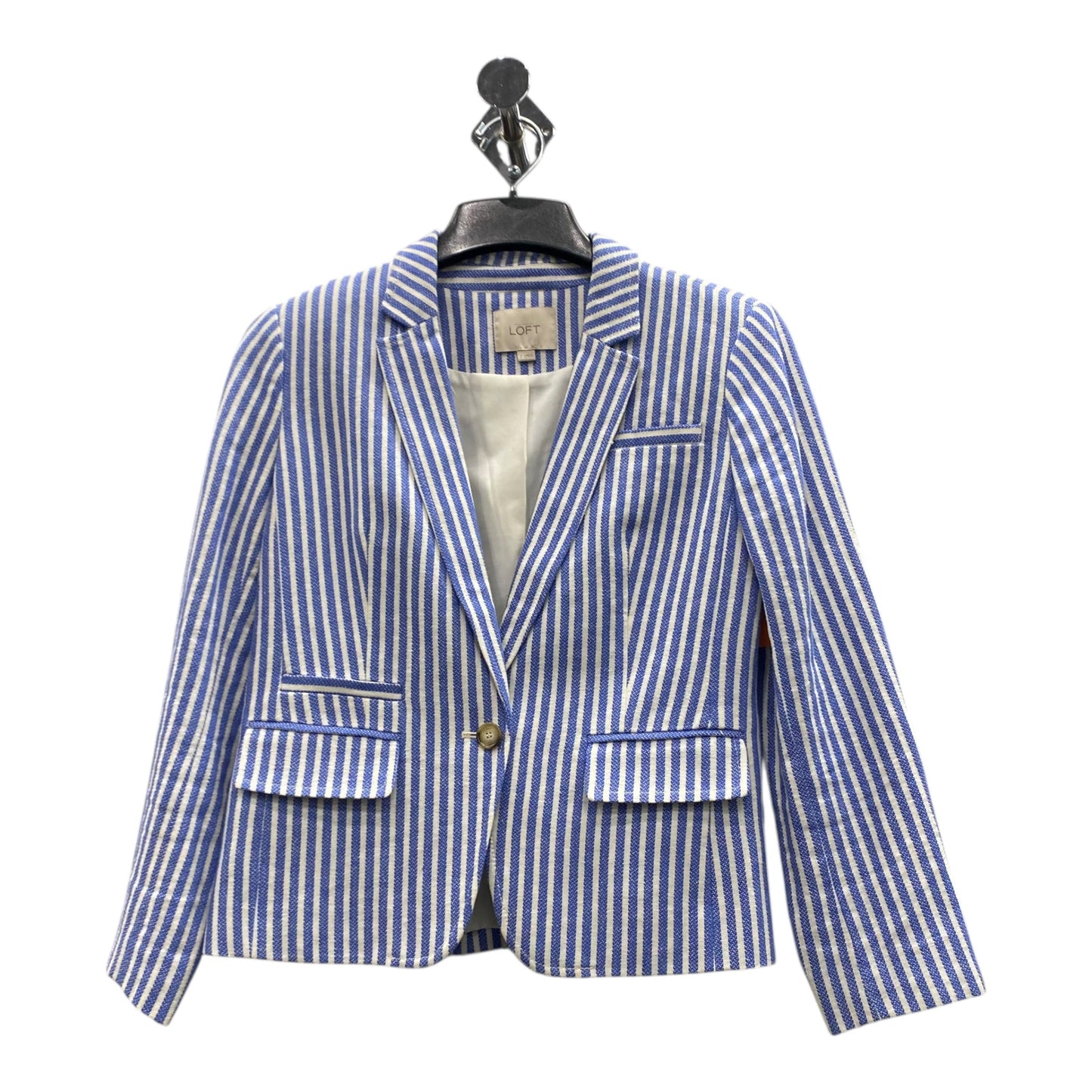 Blazer By Loft In Blue & White, Size:Xs