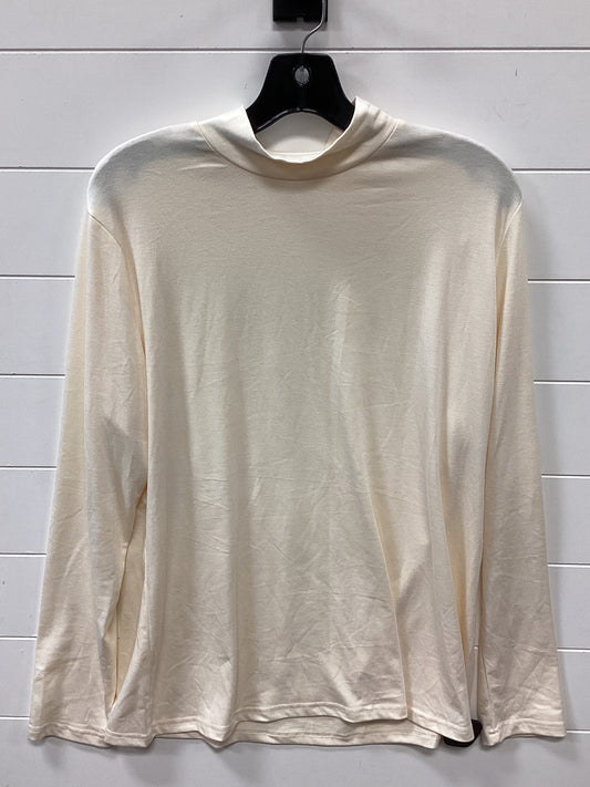 Top Ls Basic By Clothes Mentor In Cream, Size:Xl