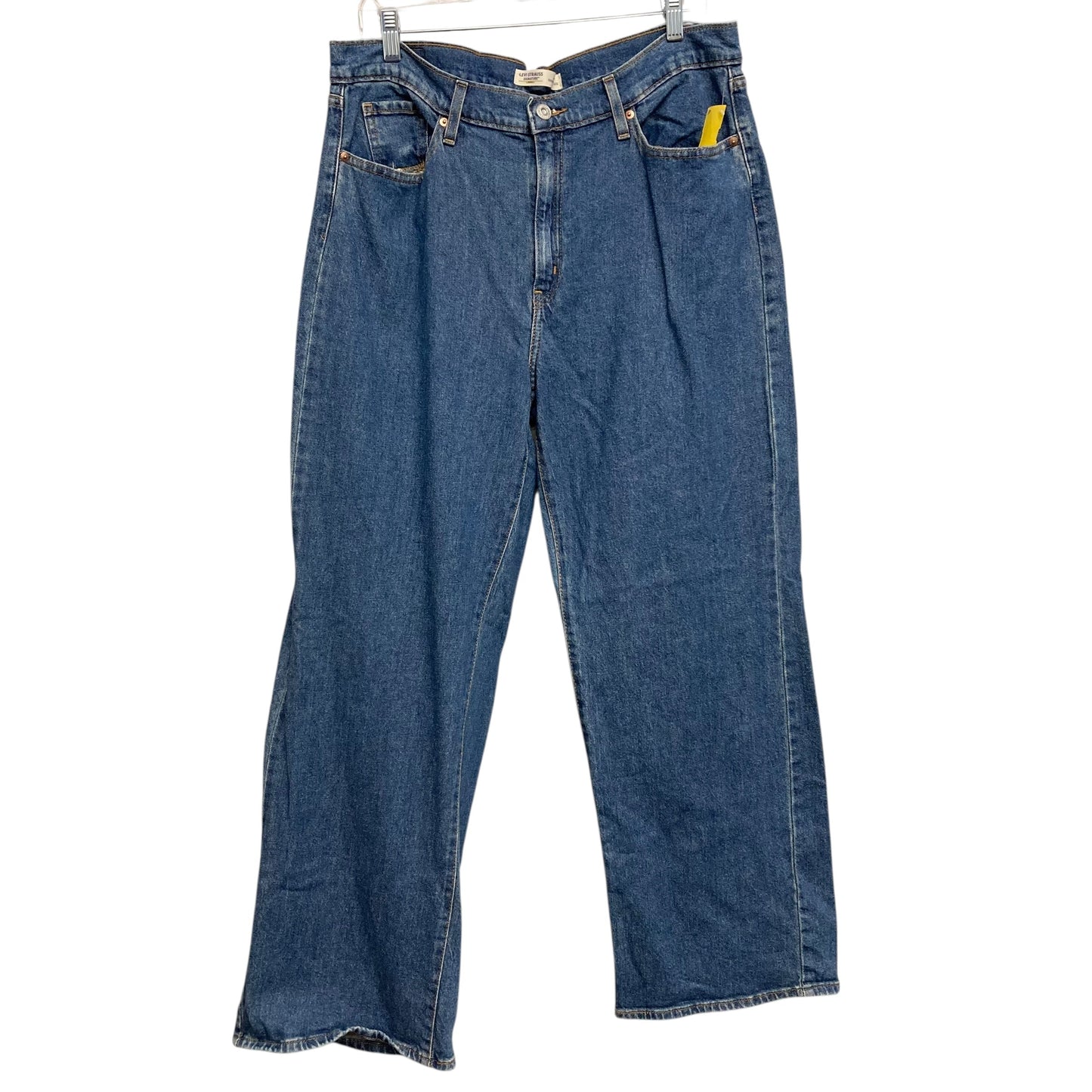 Jeans Wide Leg By Levis In Blue Denim, Size:14