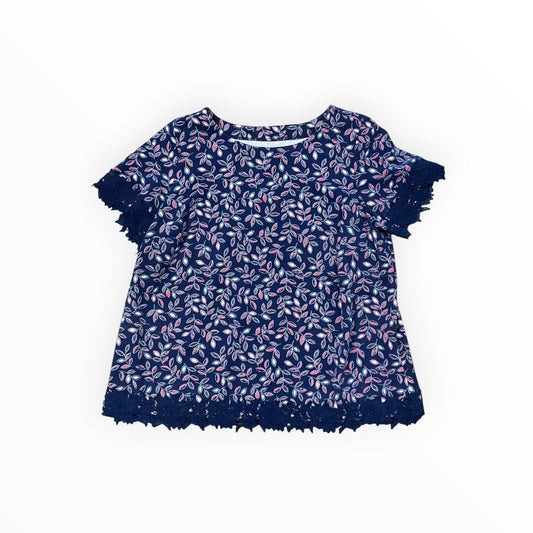 Top Ss By Jessica London In Blue & Red, Size:1X