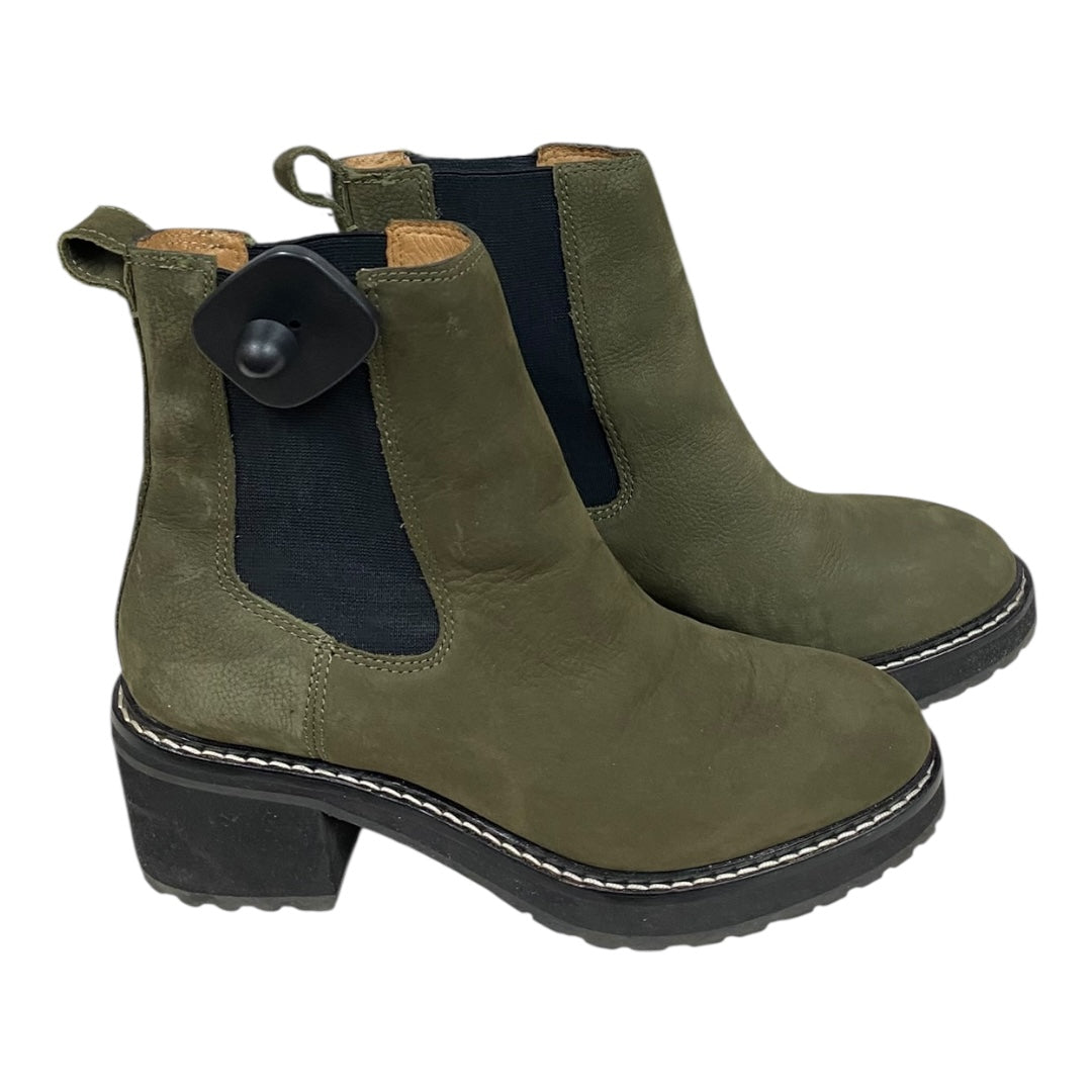 Boots Ankle Heels By Madewell In Black & Green, Size:7