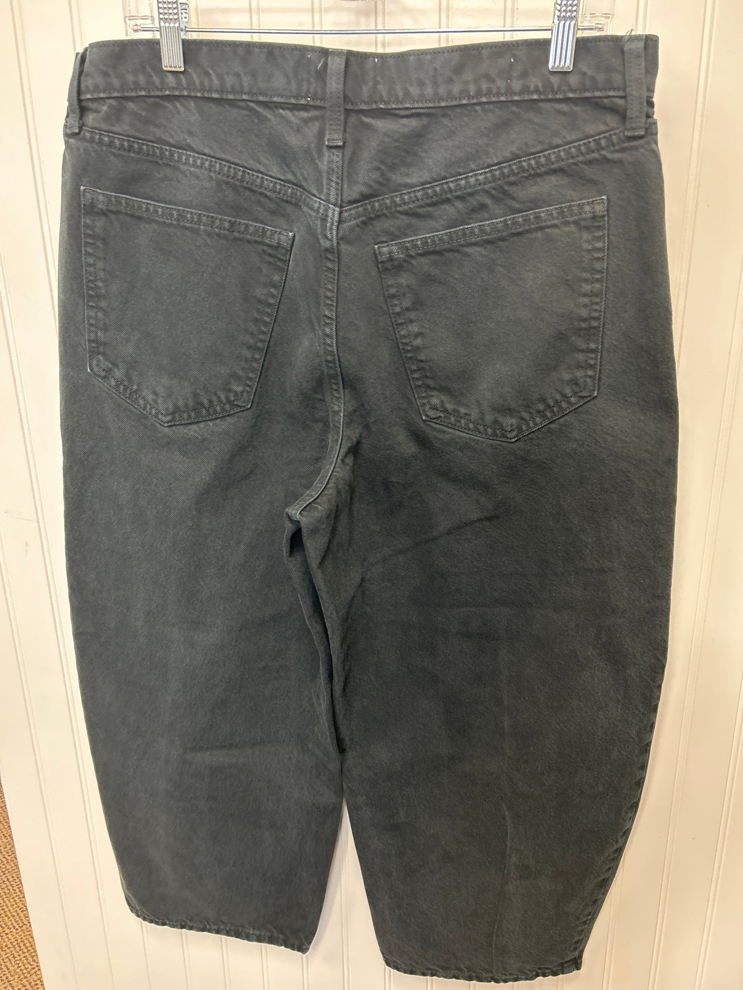 Jeans Cropped By Universal Thread In Black Denim, Size:14