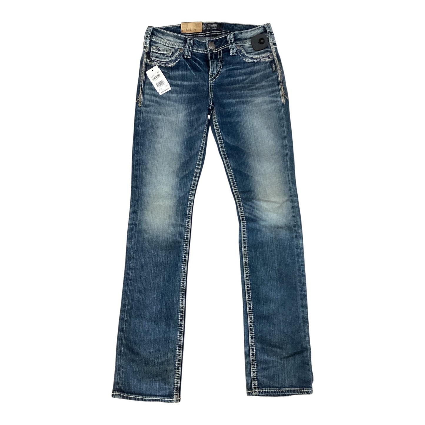 Jeans Straight By Silver In Blue, Size:4