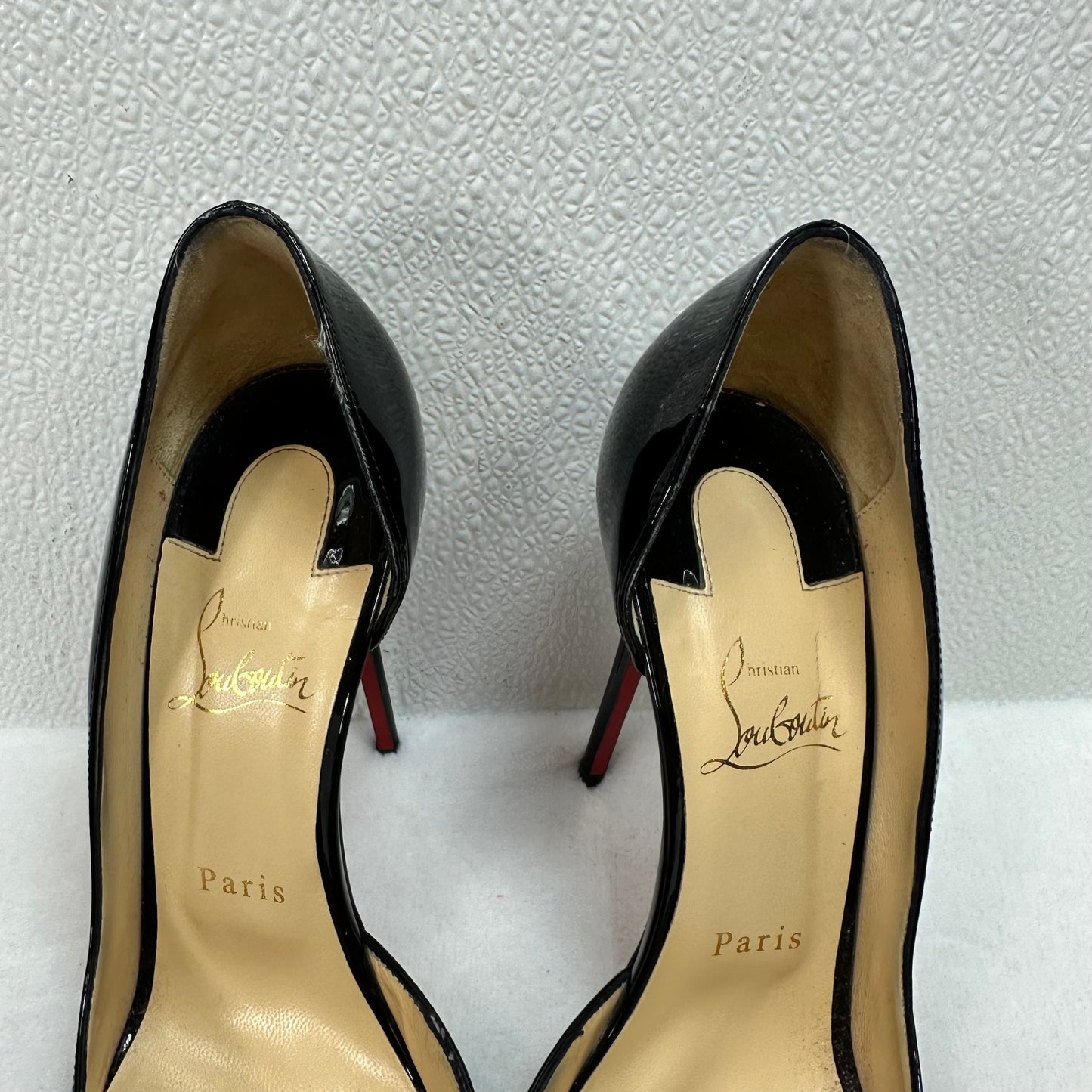 Shoes Luxury Designer By Christian Louboutin In Black, Size: 39