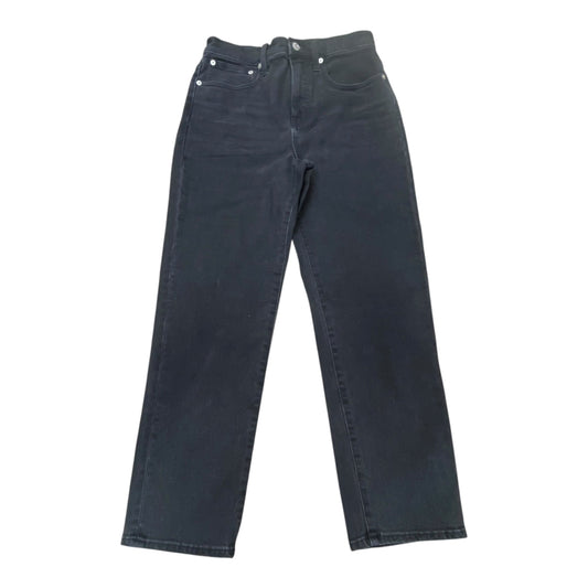 Jeans Straight By Madewell In Black Denim, Size:2