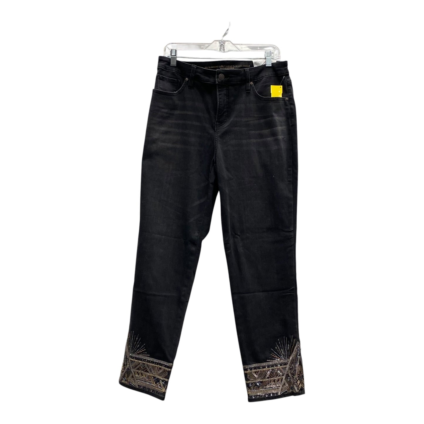Jeans Cropped By Chicos In Black Denim, Size:10