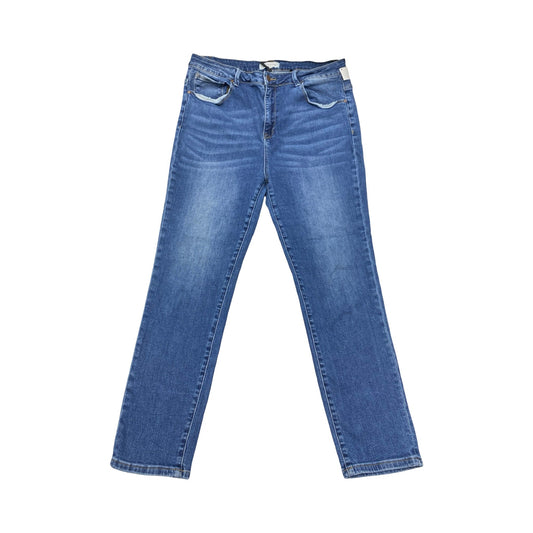 Jeans Straight By Risen In Blue Denim, Size:2X