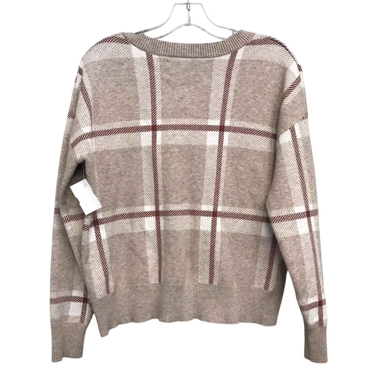Sweater By Max Studio In Plaid Pattern, Size:L