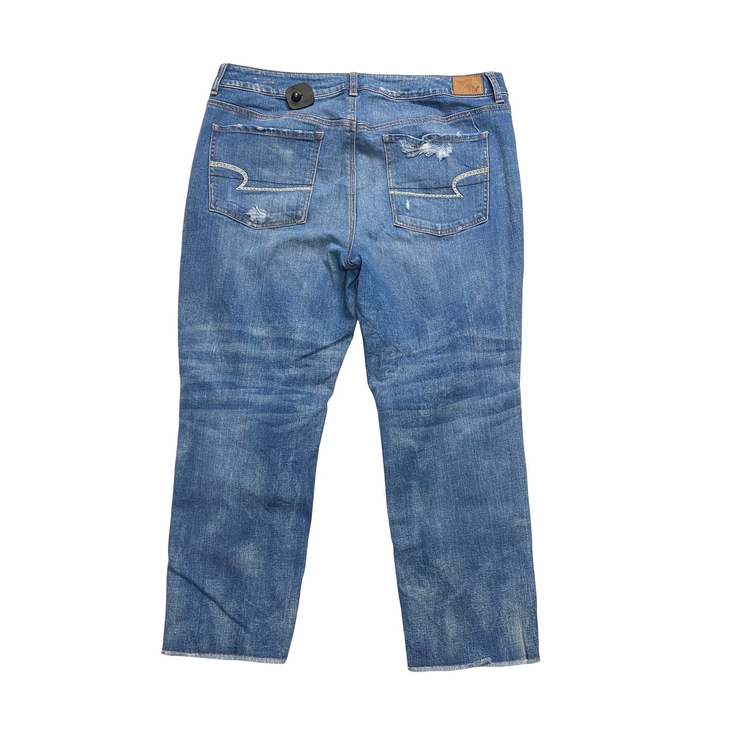 Jeans Straight By American Eagle In Blue Denim, Size:18