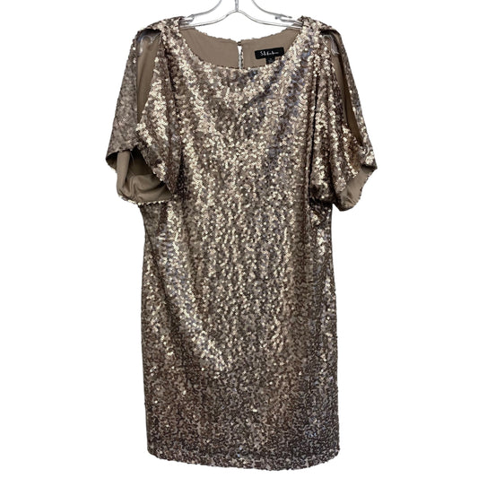 Dress Party Short By Sl Fashions In Gold, Size:M