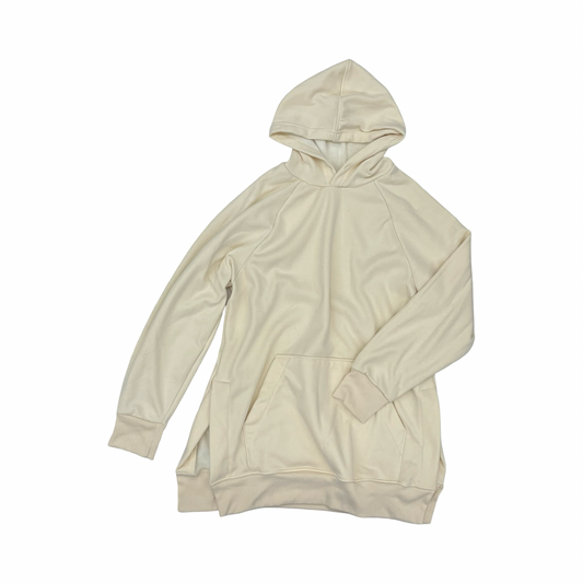 Sweatshirt Hoodie By Clothes Mentor In Cream, Size:Xl