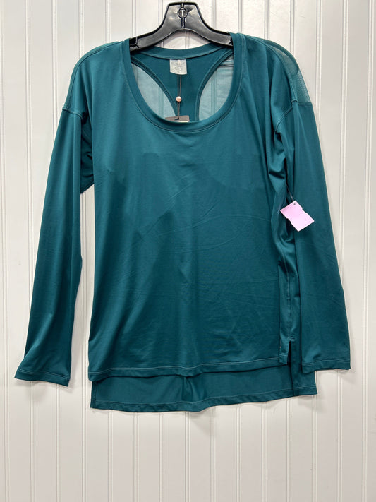 Athletic Top Ls Crewneck By Calia In Teal, Size:S