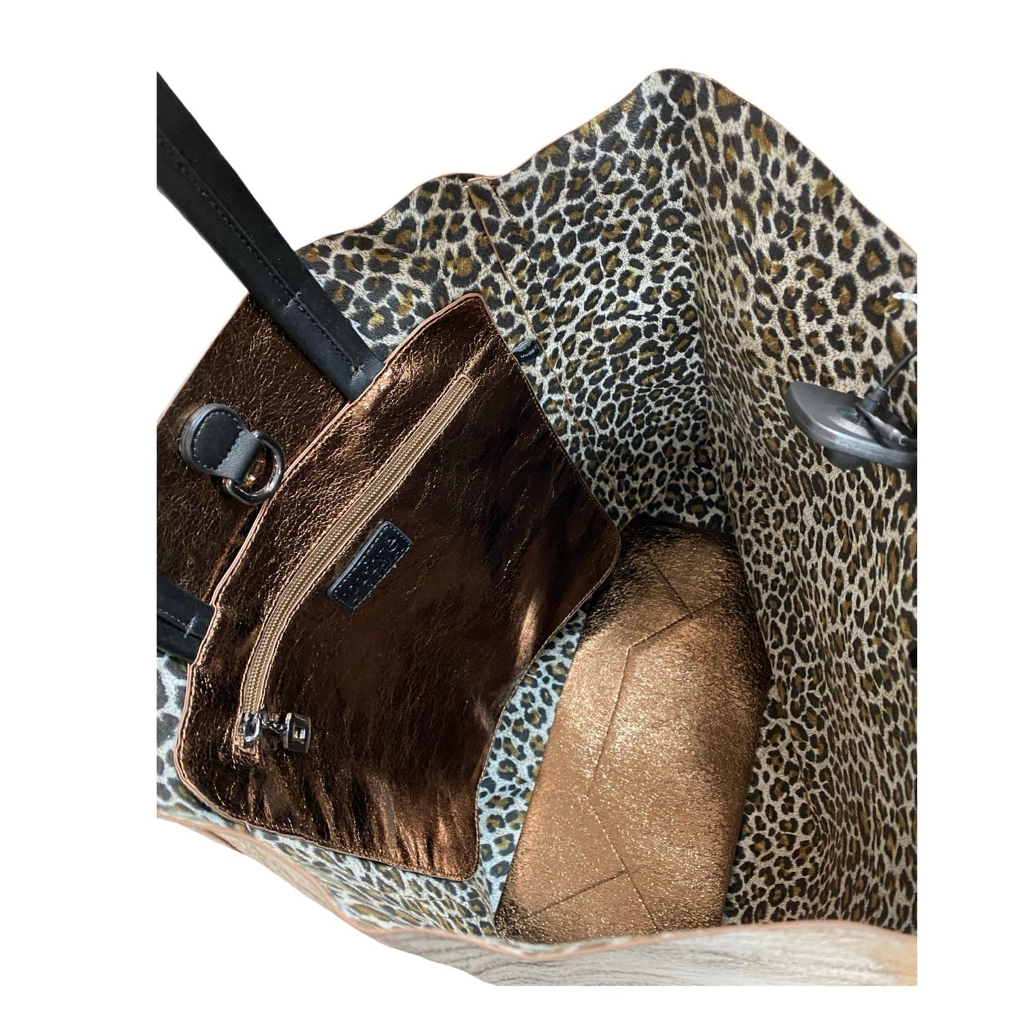 Handbag By Sorial In Bronze, Size:Large