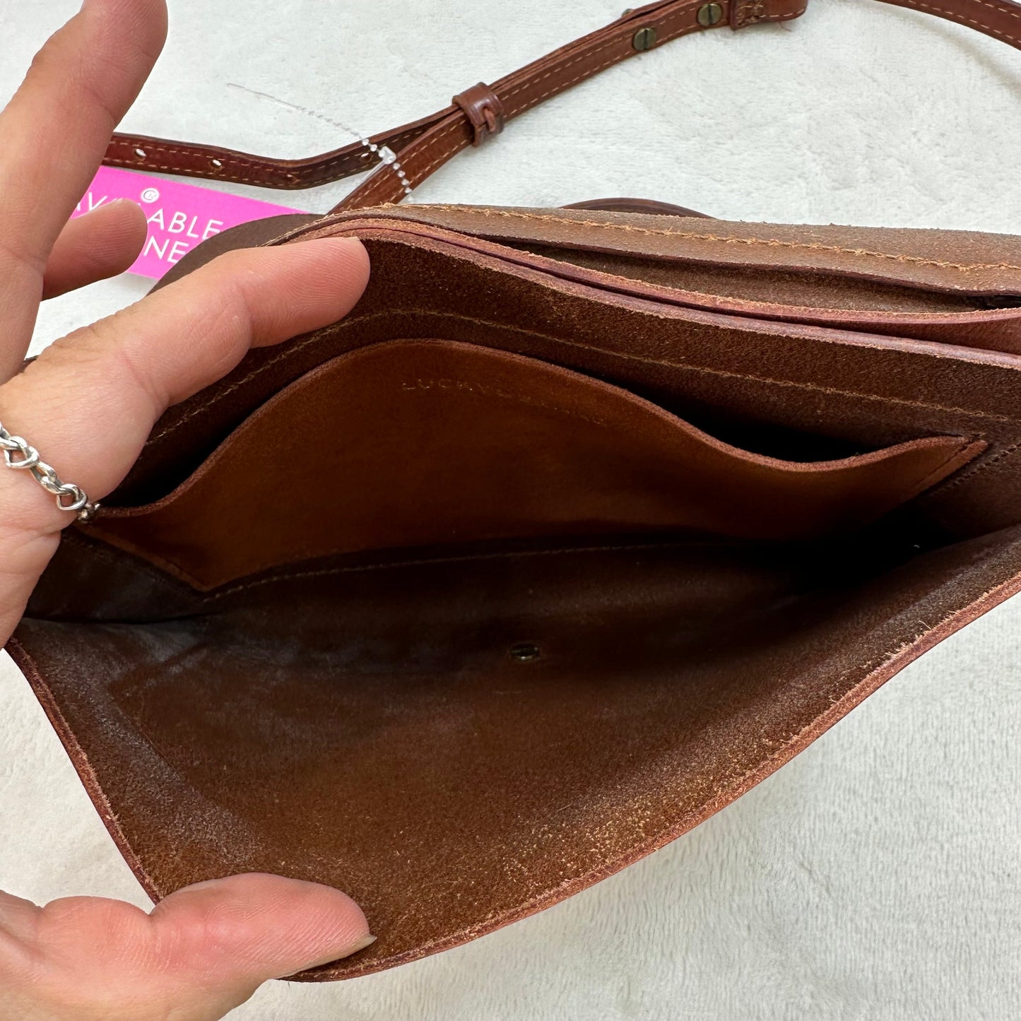 Leather Crossbody By Lucky Brand, Size: Small