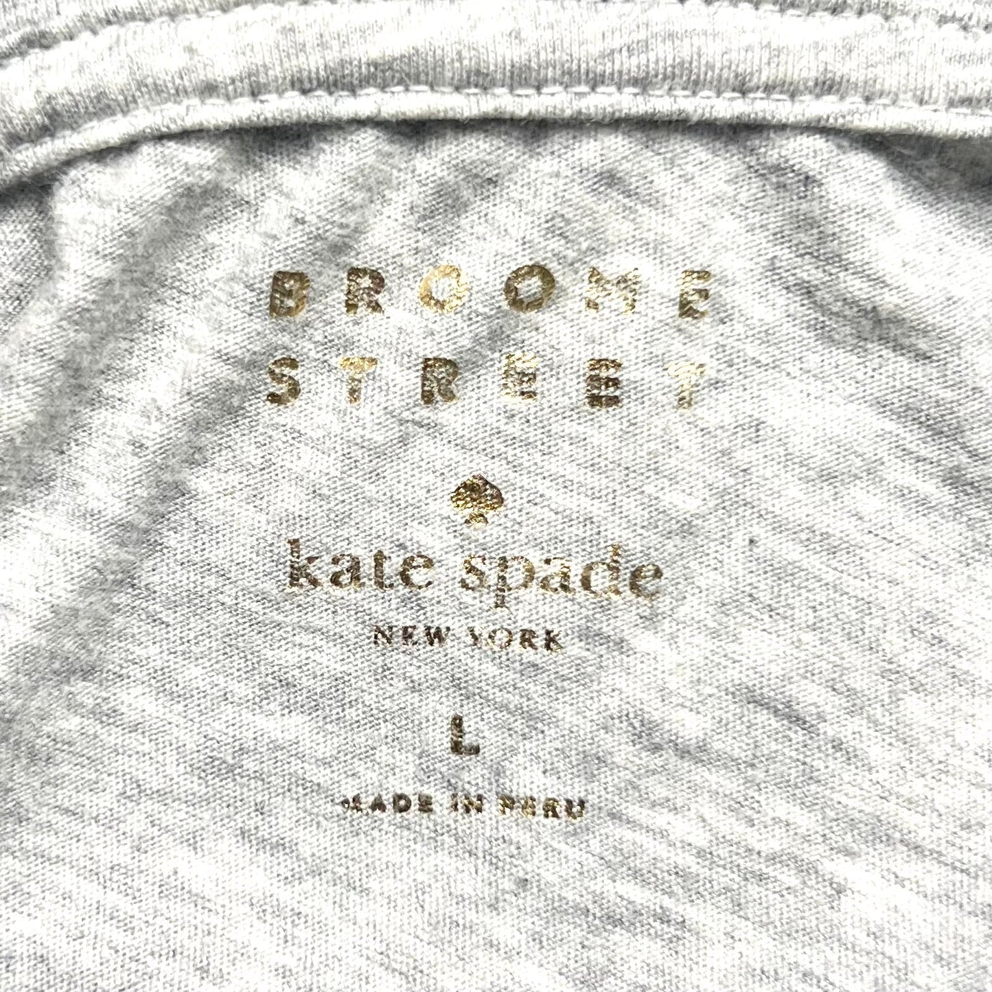 Top Short Sleeve Designer By Kate Spade In Grey, Size: L