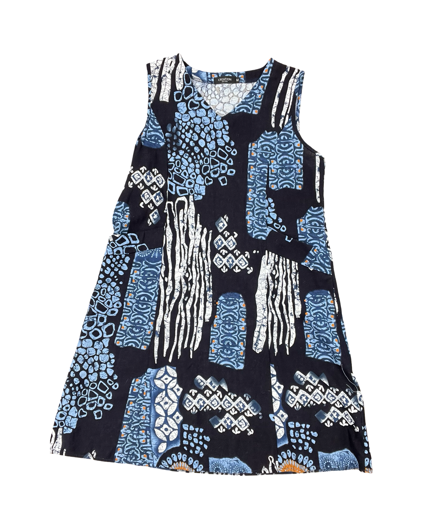 Dress Work By Creation In Blue, Size:M