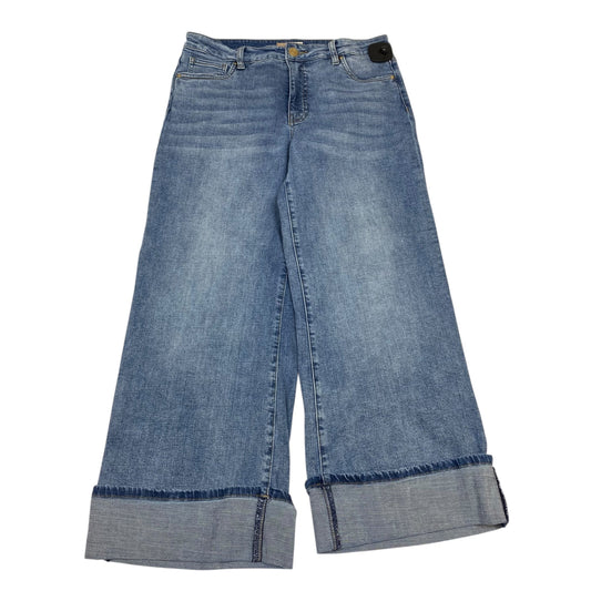 Jeans Wide Leg By Kut In Blue Denim, Size:10