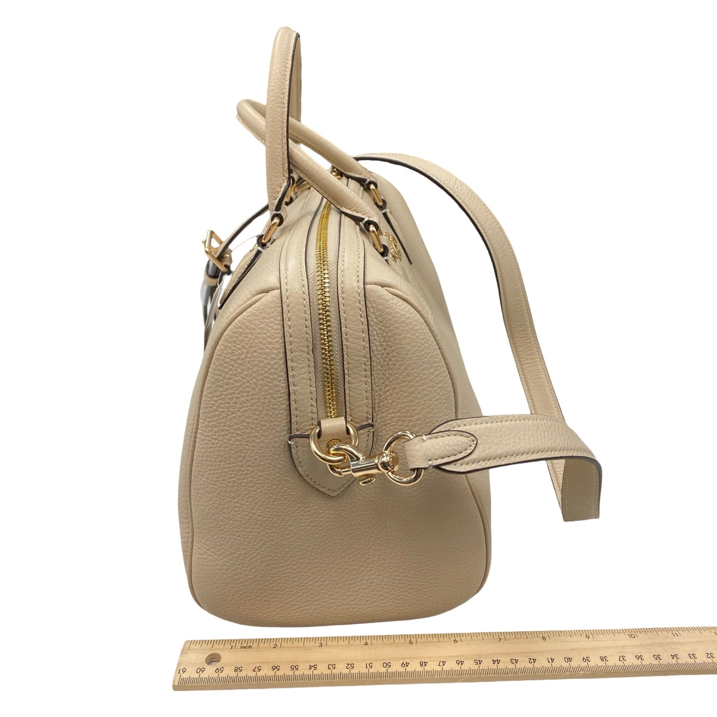 Handbag Designer By Coach In Cream, Size:Medium