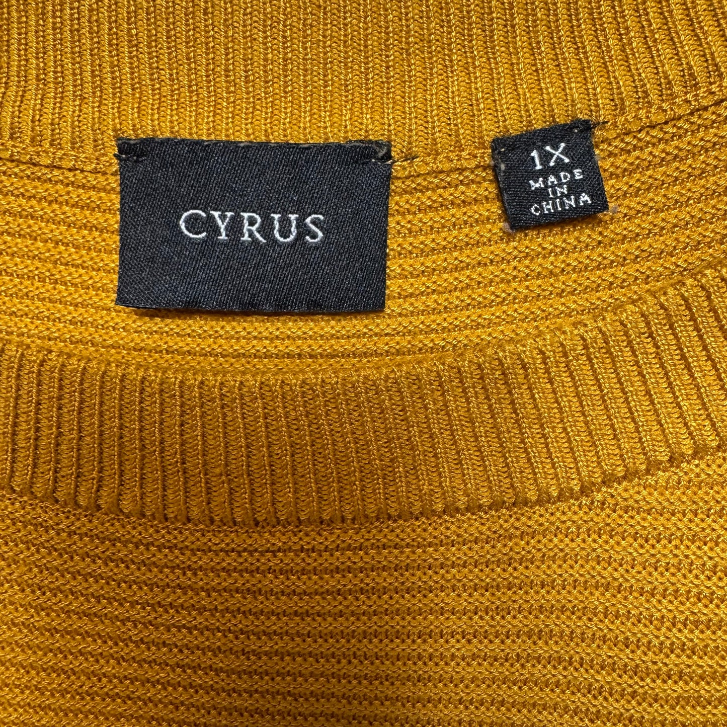 Sweater By Cyrus In Gold, Size: 1x