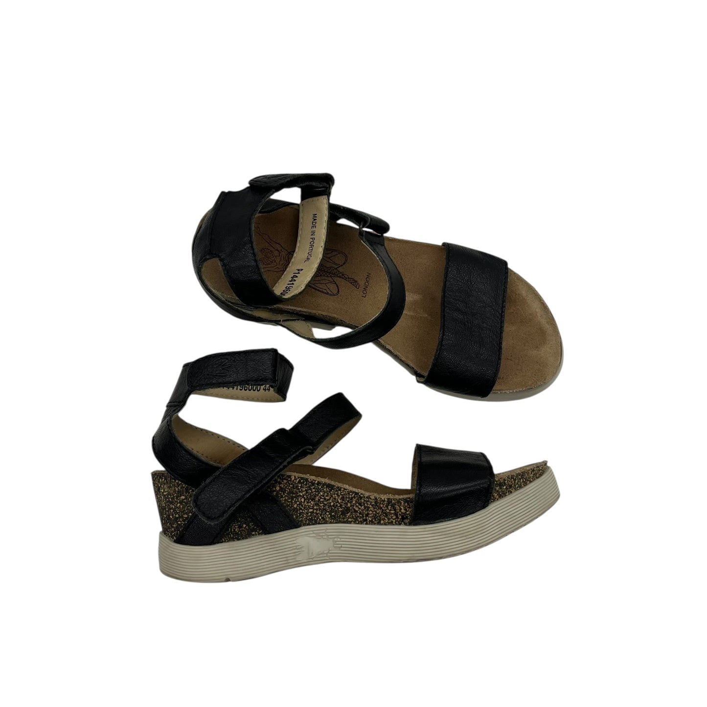 Sandals Heels Wedge By Fly London In Black, Size:5.5