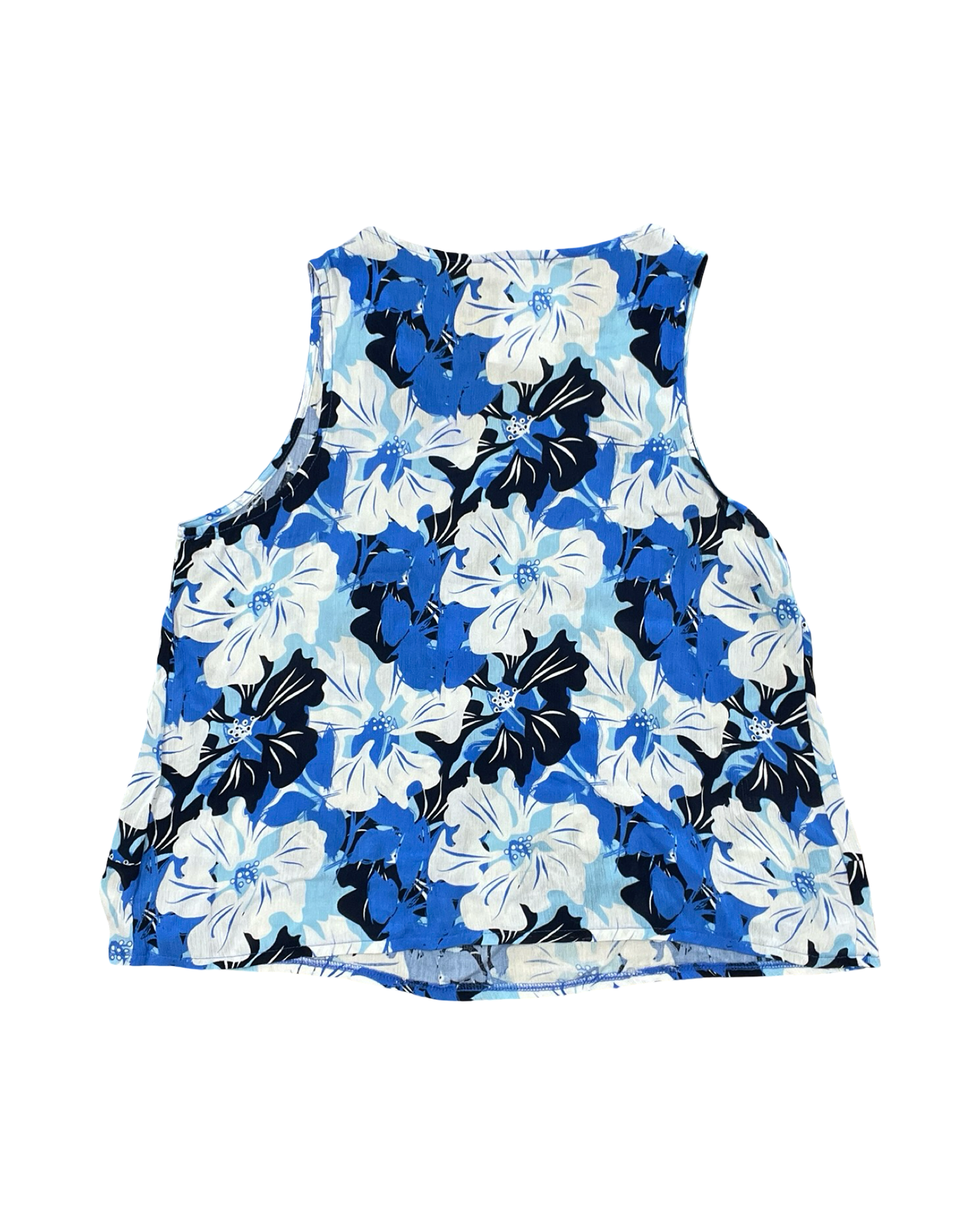 Top Sleeveless By Coral Bay In Blue & White, Size:L