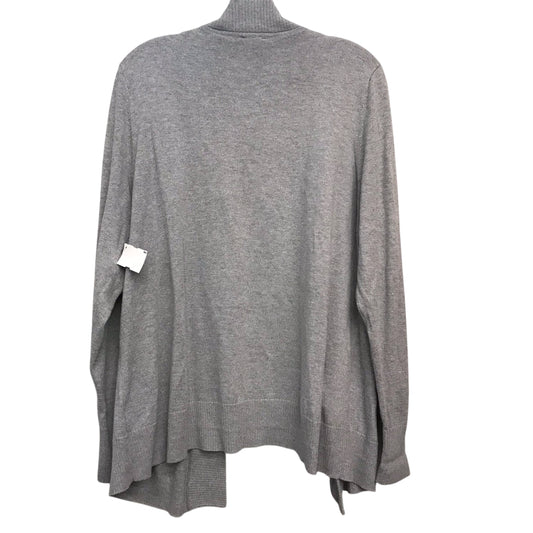 Sweater Cardigan By Worthington In Grey, Size:2X