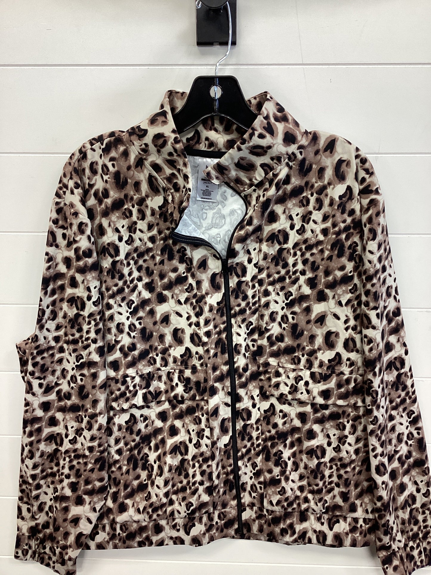 Athletic Jacket By Members Mark In Leopard Print, Size:Xl
