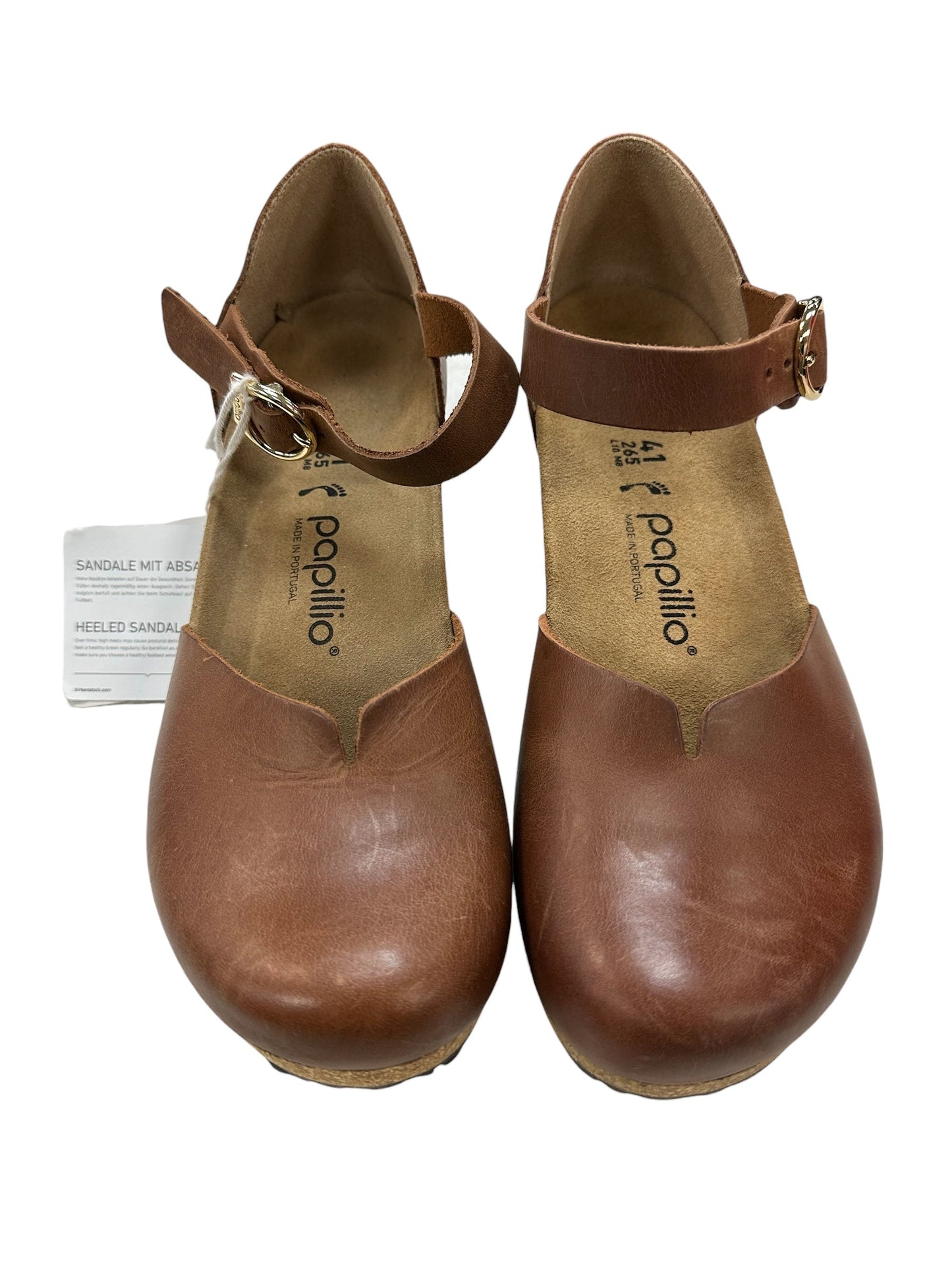 Shoes Heels Wedge By Papillion In Brown, Size:10