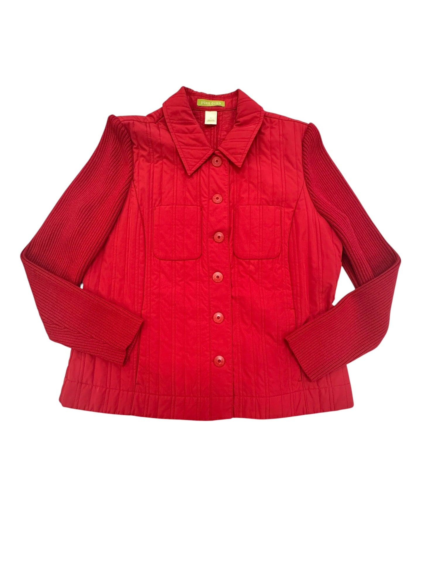 Jacket Puffer & Quilted By Sigrid Olsen In Red, Size:L