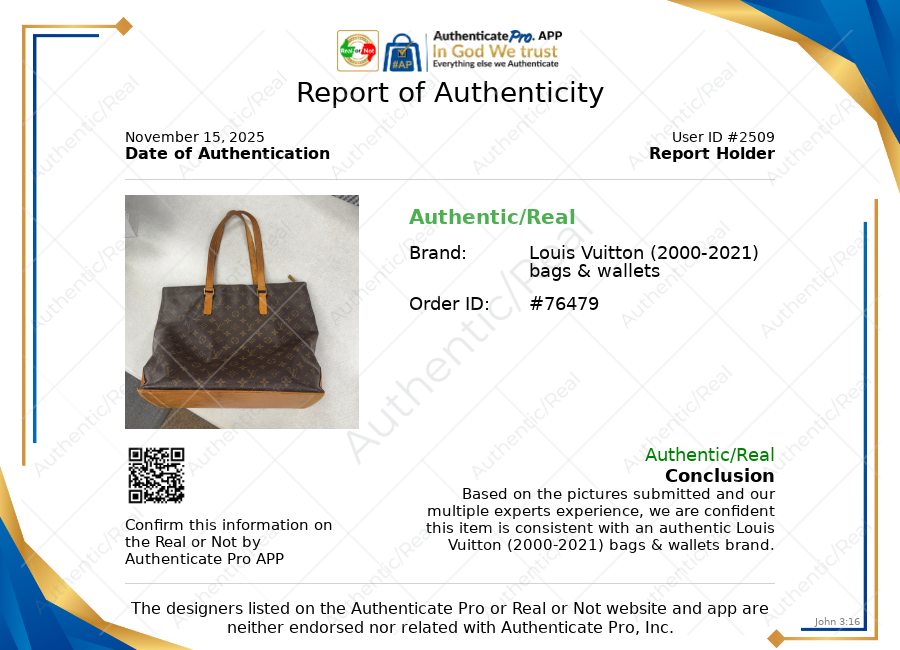 2002 Monogram Canvas Cabas Mezzo Tote Luxury Designer By Louis Vuitton, Size: Large