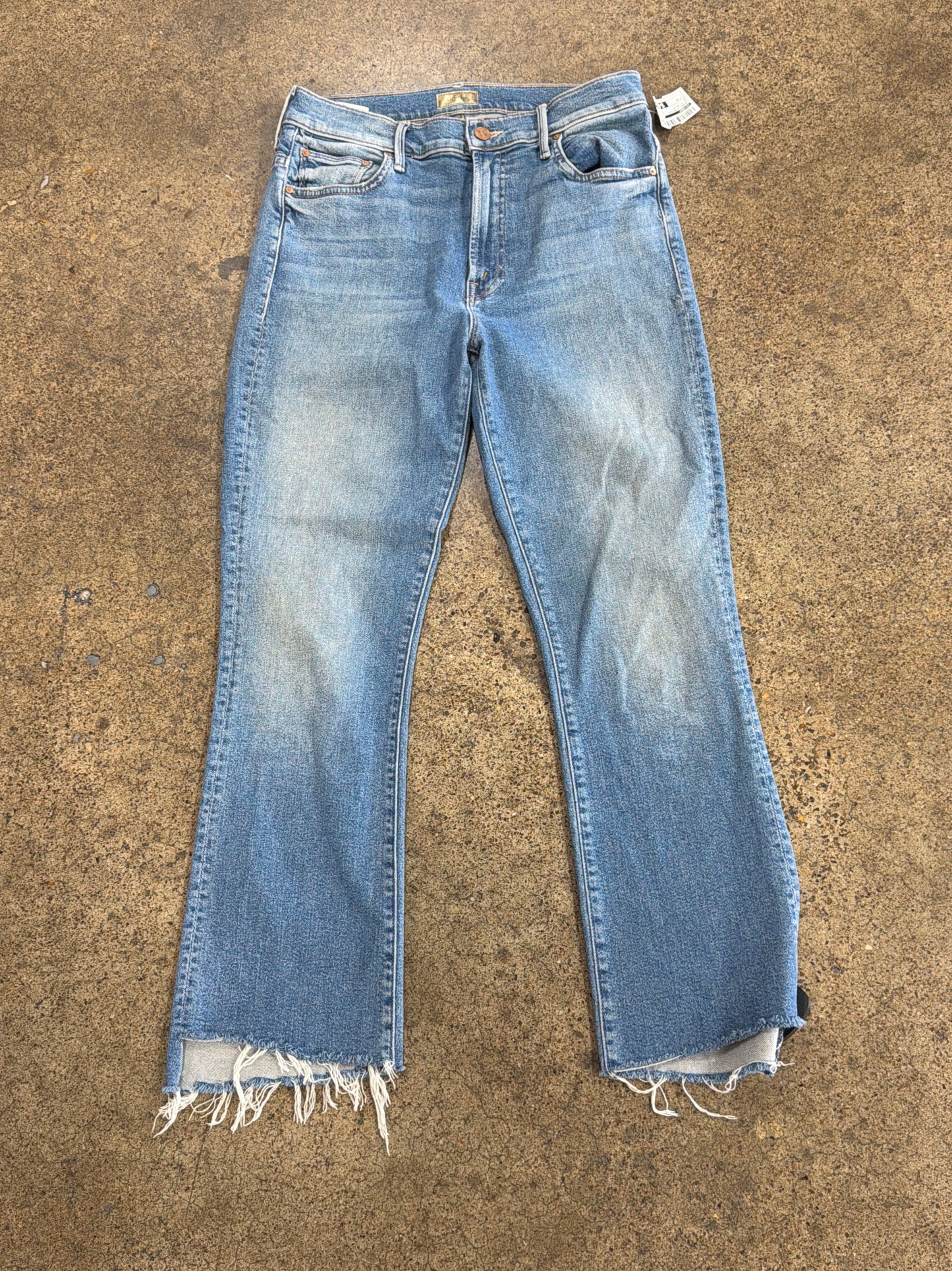 Jeans Straight By Mother In Blue Denim, Size:8