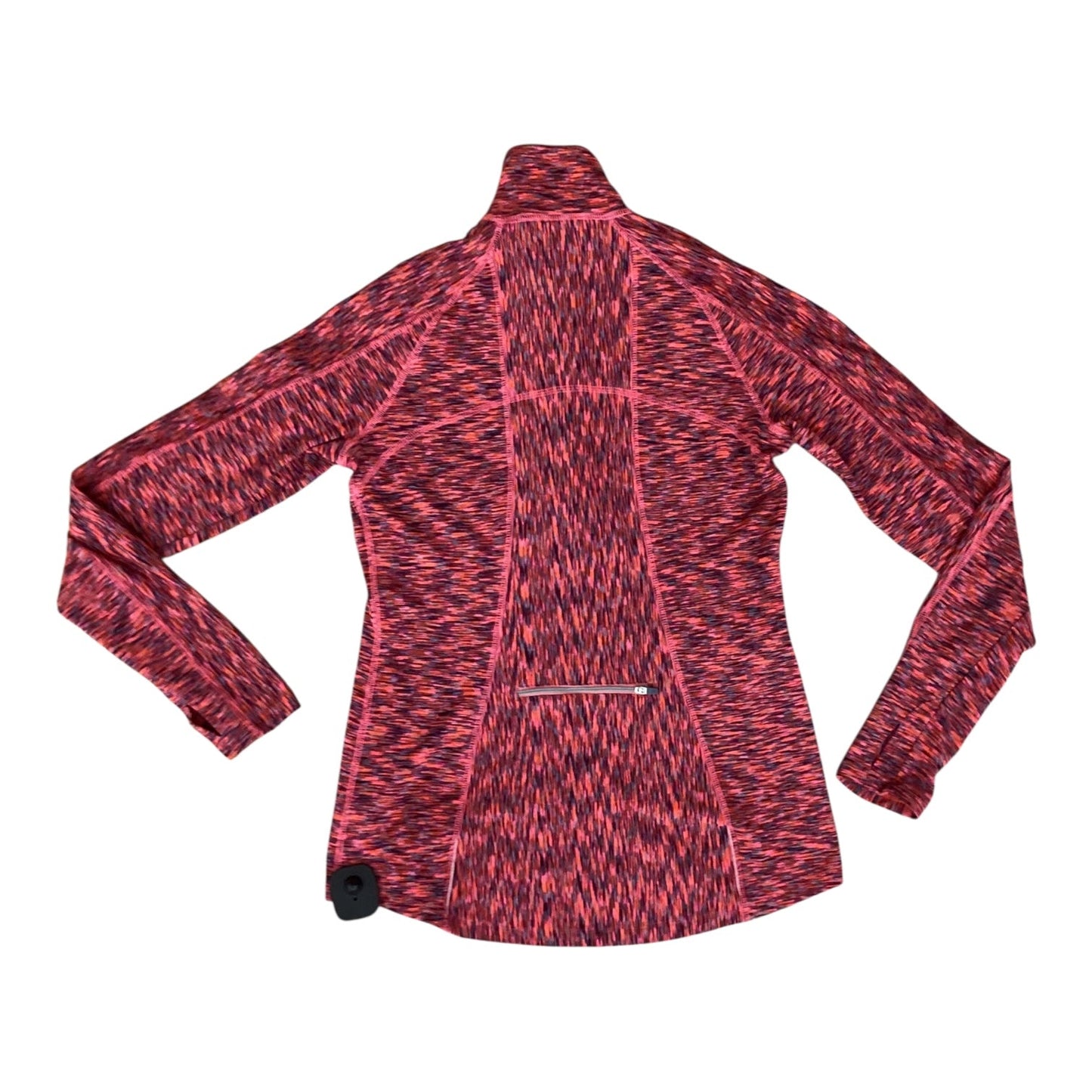 Athletic Top Ls Collar By Athleta In Orange & Pink, Size:S