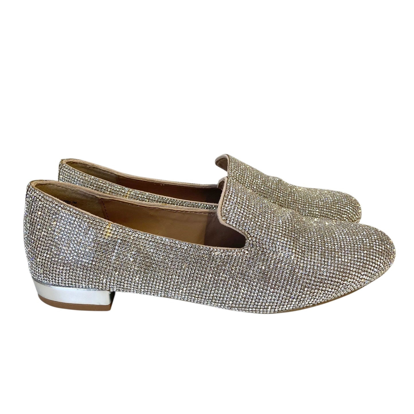 Shoes Flats By Steve Madden In Silver, Size:7