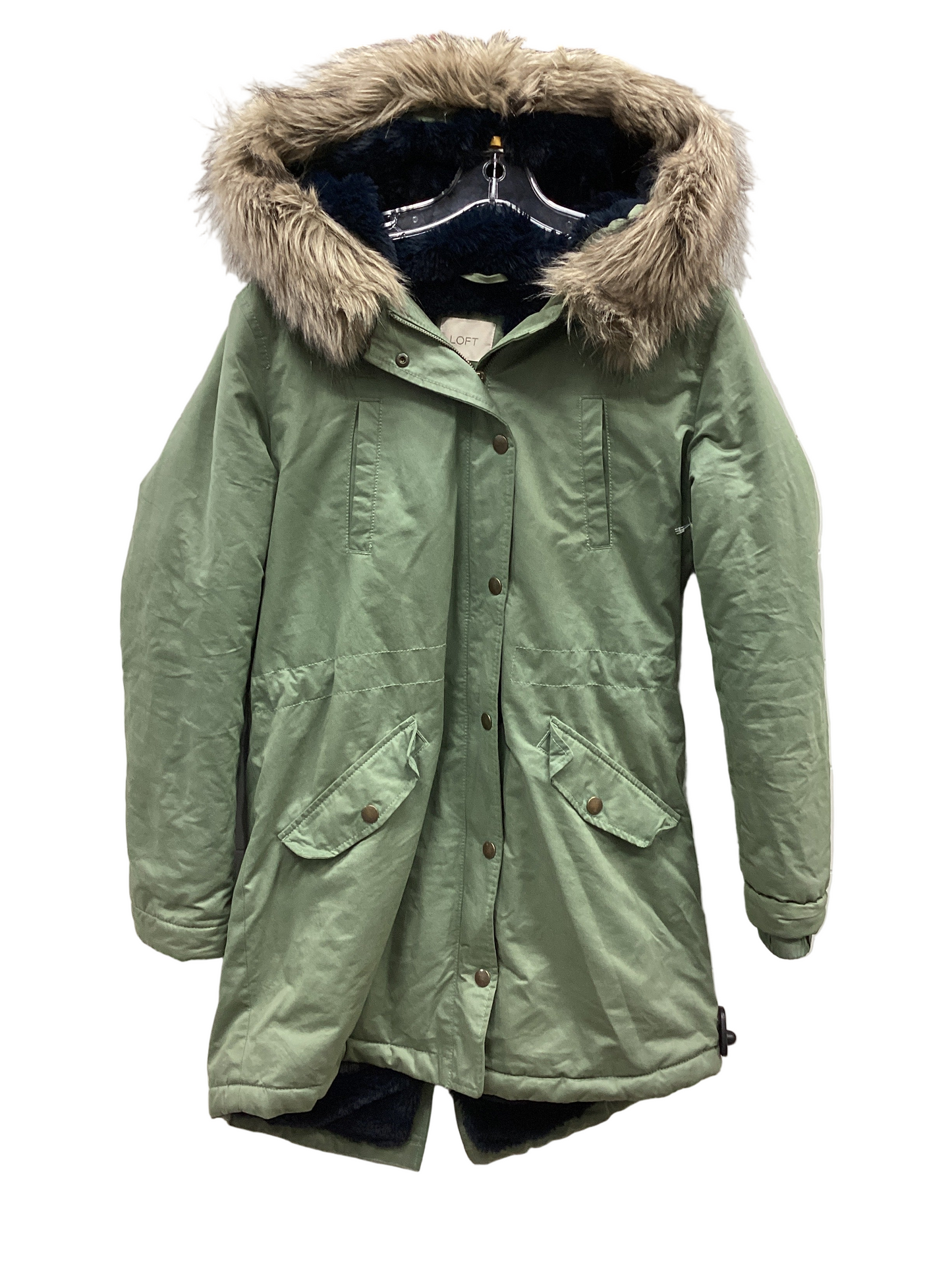 Coat Puffer & Quilted By Loft In Green, Size:S