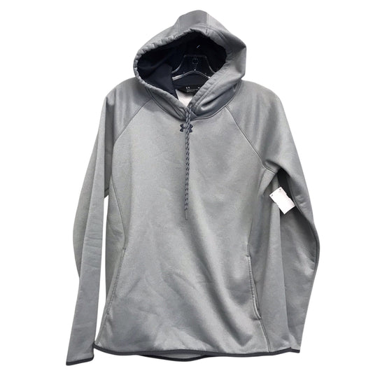 Athletic Sweatshirt Hoodie By Under Armour In Grey, Size:M
