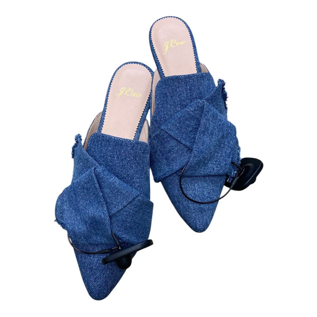 Shoes Flats By J. Crew In Blue Denim, Size:7