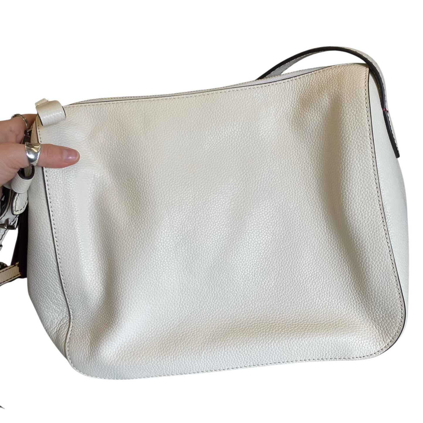 Handbag Designer By Kate Spade In White, Size:Medium