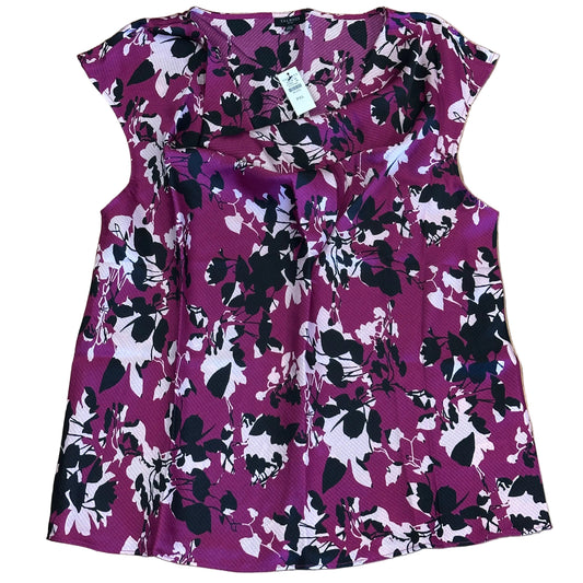 Top Sleeveless By Talbots In Black & Purple, Size:Xlp