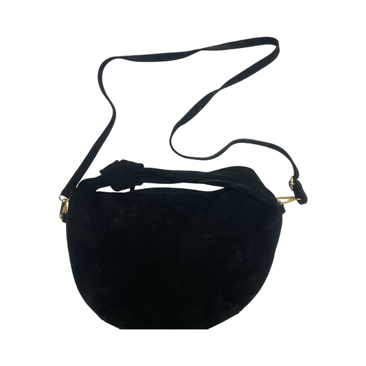 Handbag Leather By Clothes Mentor In Black, Size:Medium