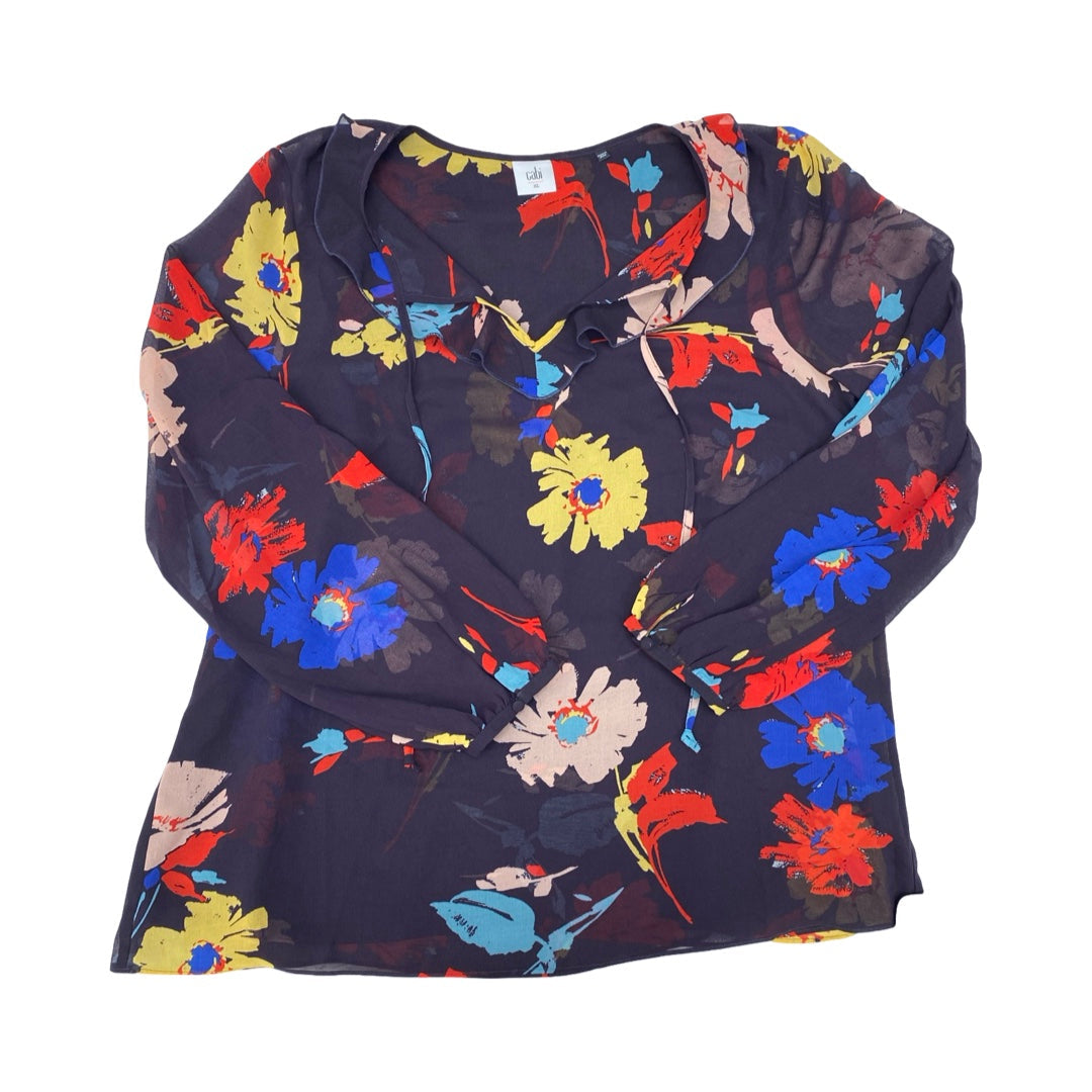 Top Ls By Cabi In Floral Print, Size:Xl