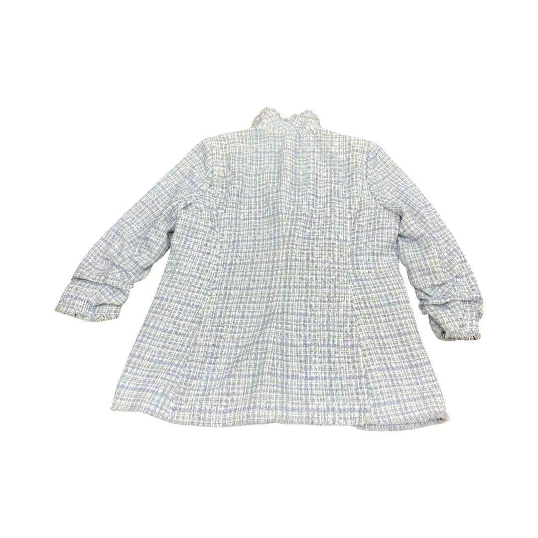 Blazer By Maison Damelie In Blue & White, Size:12