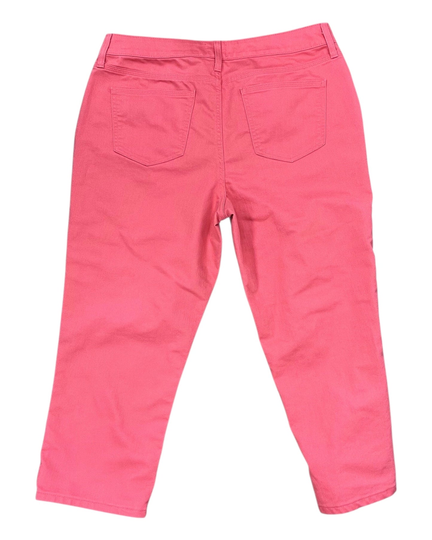 Jeans Cropped By St Johns Bay In Coral, Size:16
