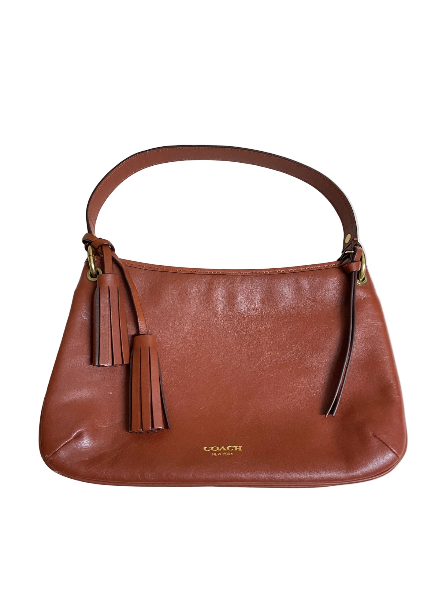 Handbag Designer By Coach In Brown, Size:Small
