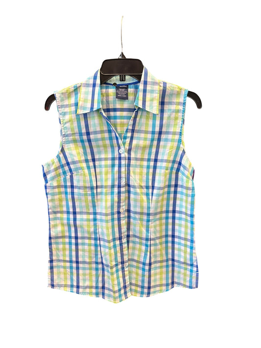 Top Sleeveless By Basic Editions In Blue & Green, Size:S